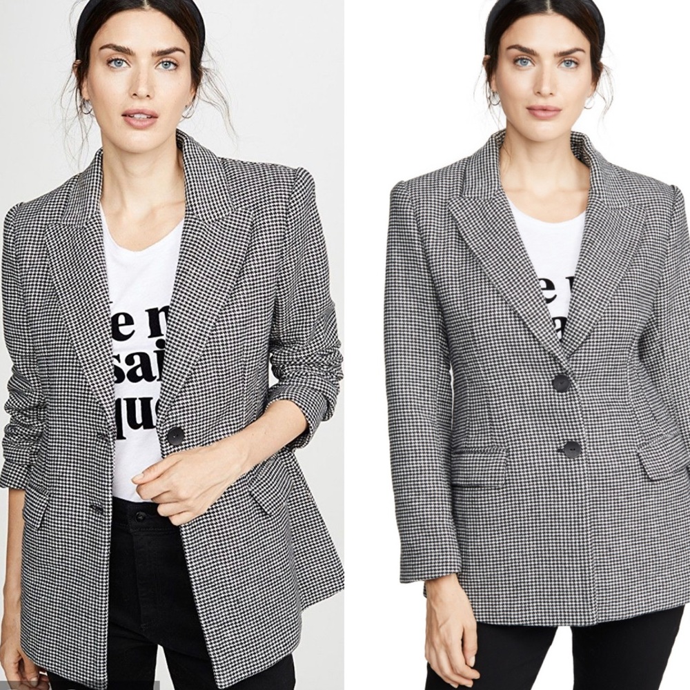 NWOT ASTR Arlo Houndstooth Oversized Blazer Jacket Size M - Picture 2 of 9